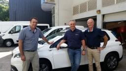 Sébastien MILLOT (Directeur Technique - Gaz de Tahiti) - Olivier VALETTE (Directeur Commercial véhicules industriels - SOPADEP) - Florent ROY (Responsable Clientèle - Gaz de Tahiti)